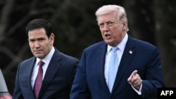 Президент США Дональд Трамп і державний секретар США Марко Рубіо (ліворуч). Фото 20 березня 2026 року