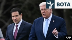Presidenti i Shteteve të Bashkuara, Donald Trump, dhe sekretari amerikan i Shtetit, Marco Rubio - fotografi arkivi.