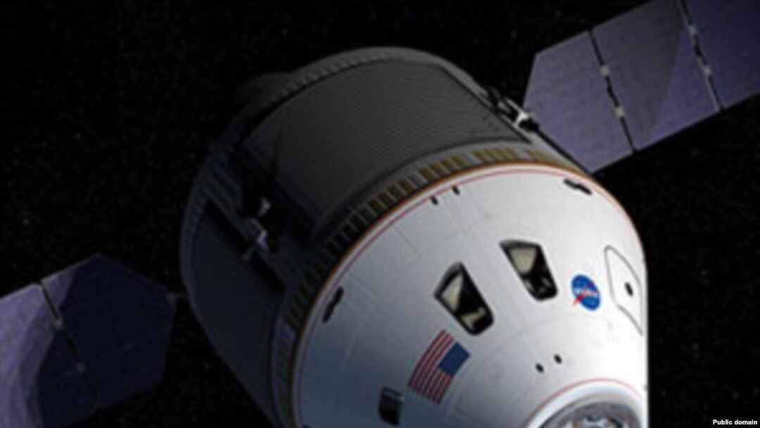 На картинке изображен концепт будущего космического корабля Орион. NASA