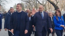 Румен Радев (вдясно) и кметът на Стара Загора Живко Тодоров, 3 март 2026 г.