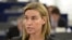Federica Mogherini vorbind la sesiunea plenară a Parlamentului European, Strasbourg, 11 martie 2015.