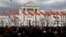 The protest took place outside the government building in Skopje on March 21. 