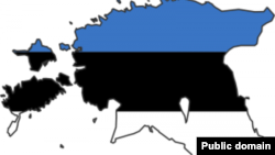 Էստոնիայի քարտեզը՝ երկրի պետական դրոշի գույներով, արխիվ
