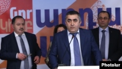 Armenia - Armen Rustamian, a leader of the Armenian Revolutionary Federation, speaks at the official launch of the party's election campaign in Yerevan, 5Mar2017.