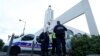 France -- Police secure a mosque in Creteil near Paris, June 29, 2017