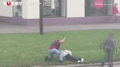 Unidentified Men Beat Up People After Minsk March