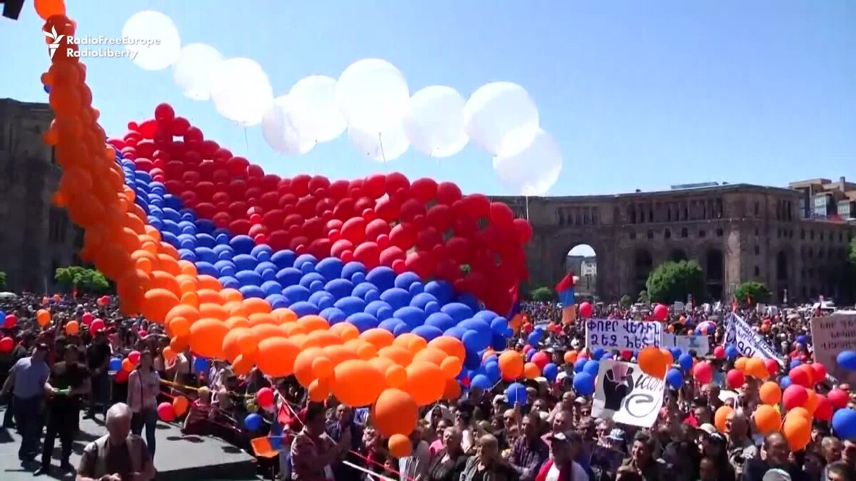 Crowds Gather At Armenian Parliament