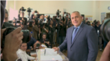 Bulgaria - Prime Minister Boyko Borisov votes in April election - screen grab