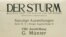 Copertă a revistei &bdquo;Der Sturm&rdquo;, decembrie 1912.