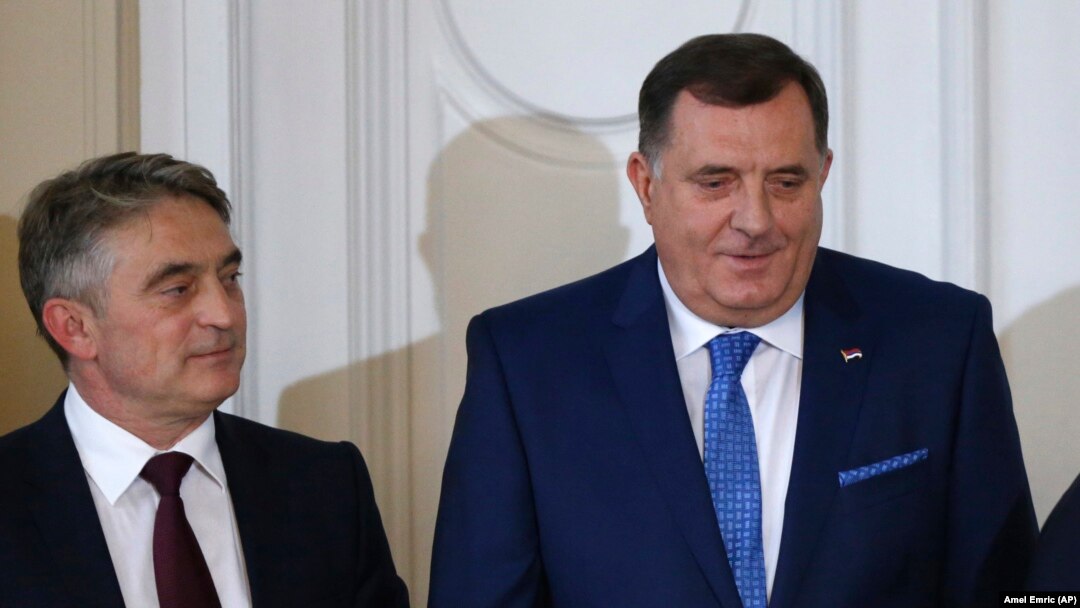 Članovi predsjedništva BiH Milorad Dodik i Željko Komšić