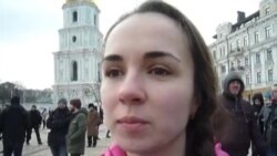 У Кіеве мітынгоўцы абаранялі паліцыю