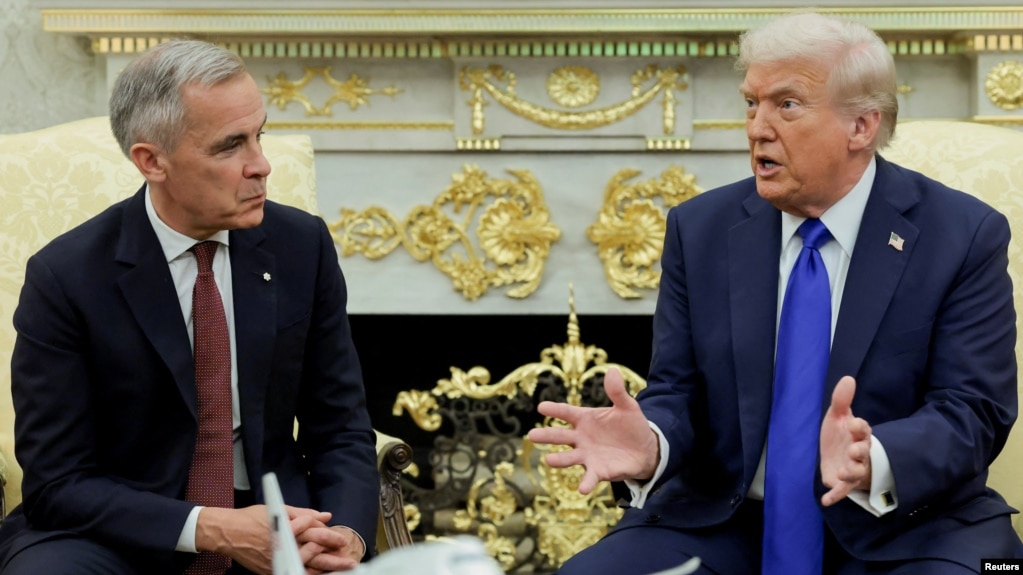 دونالد ترامپ در کنار نخست‌وزیر کانادا به پرسش‌های خبرنگاران پاسخ داد