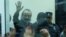 Armenia - Opposition leader Zhirayr Sefilian waves to supporters at the end of his trial in Yerevan, 20 March 2018.