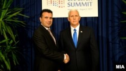 Zoran Zaev i Majk Pens, Podgorica