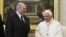 Belarusian President Alyaksandr Lukashenka and his 5-year-old son, Mikalay, meet with Pope Benedict XVI in the Vatican on April 27.