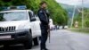 KOSOVO -- A member of the Kosovo Police Special Unit secures the area near the village of Cabra, near the town of Mitrovica, May 28, 2019