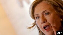 Хиллари Клинтон во время выступления в Риме в четверг