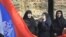 Праваслаўныя манашкі на сэрбскай акцыі пратэсту ў Грачаніцы, Косава