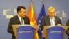 European Commission President Jean-Claude Juncker (right) and North Macedonian Prime Minister Zoran Zaev in Brussels on June 4