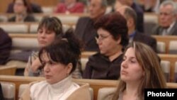 Armenia -- Women at a parliamentary hearing in Yerevan, undated.