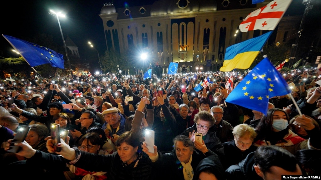 Протести у Грузії через фальсифікацію результатів виборів, 28 жовтня 2024 року