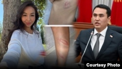 Асел Азаматова ва Элдар Сулайманов. Коллаж. Сурат Азаматованинг рухсати билан унинг ижтимоий тармоқдаги саҳифасидан олинган.