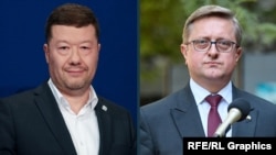 Голова Палати депутатів парламенту Чехії Томіо Окамура і посол України в Чехії Василь Зварич (колаж)