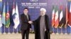 Relations between Ashgabat and Tehran have soured somewhat since this picture was taken of Iranian President Hassan Rohani (right) shaking hands with his Turkmen counterpart Gurbanguly Berdymukhammedov during the Gas Exporting Countries Forum (GECF) in the Iranian capital in November 2015. 