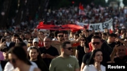 Protesta në Tiranë kundër projektit në zonën e mbrojtur bregdetare - 8 qershor 2026.