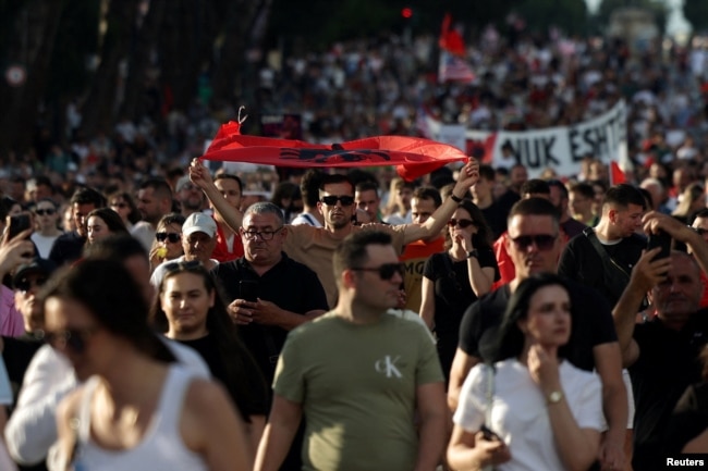 Protesta në Tiranë, 8 qersho 2026.