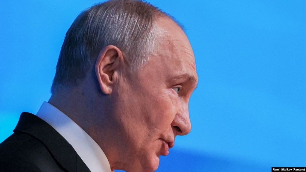 Очільник Росії Володимир Путін під час пленарного засідання дискусійного клубу «Валдай». Москва, 1 жовтня 2026 року