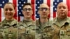 Combination photo released by the US Army Reserve shows Sergeant 1st Class Nicole Amor; Sergent Declan Coady; Captain Cody Khork; and Sergeant 1st Class Noah Tietjens, who died on March 1 in Kuwait at the Port of Shuaiba.