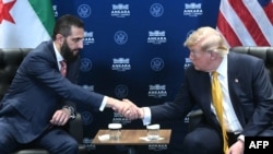 دیدار دونالد ترامپ با احمد الشرع در حاشیه نشست ناتو در آنکارا، تیرماه ۱۴۰۵