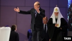 Президент Росії Володимир Путін і глава РПЦ Кирило