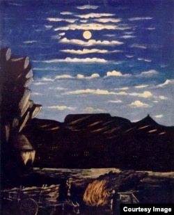 ნიკო ფიროსმანის ტილო - "არსენალის მთა ღამით