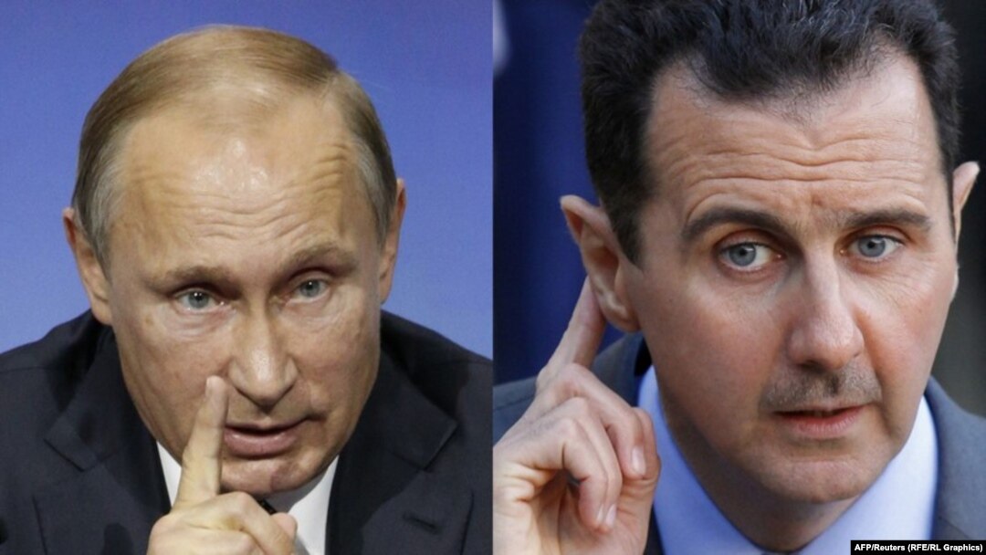 Russian President Vladimir Putin and his Syrian counterpart Bashar al-Assad.
