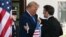 U.S. President Donald Trump welcomes French President Emmanuel Macron to the White House in Washington, D.C., on February 24.