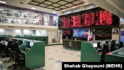 Iranian stock exchange in the capital Tehran, August 2018