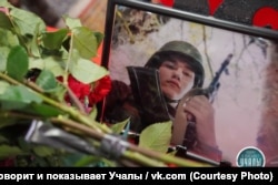 На фото Артем Шагеев, похороны военнослужащего, Учалы, 2025 год