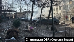 Последствия удара по Славянску 10 марта