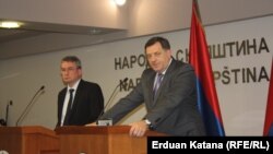 Mladen Bosić i Milorad Dodik nakon sastanka