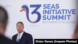 Președintele Klaus Iohannis la summitul Inițiativei celor Trei Mări, de la București, septembrie 2018