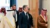 فیصل بن‌فرحان و آنتونی بلینکن در آستانه نشست وزیران خارجه شورای همکاری خلیج فارس در ریاض در روز چهارشنبه