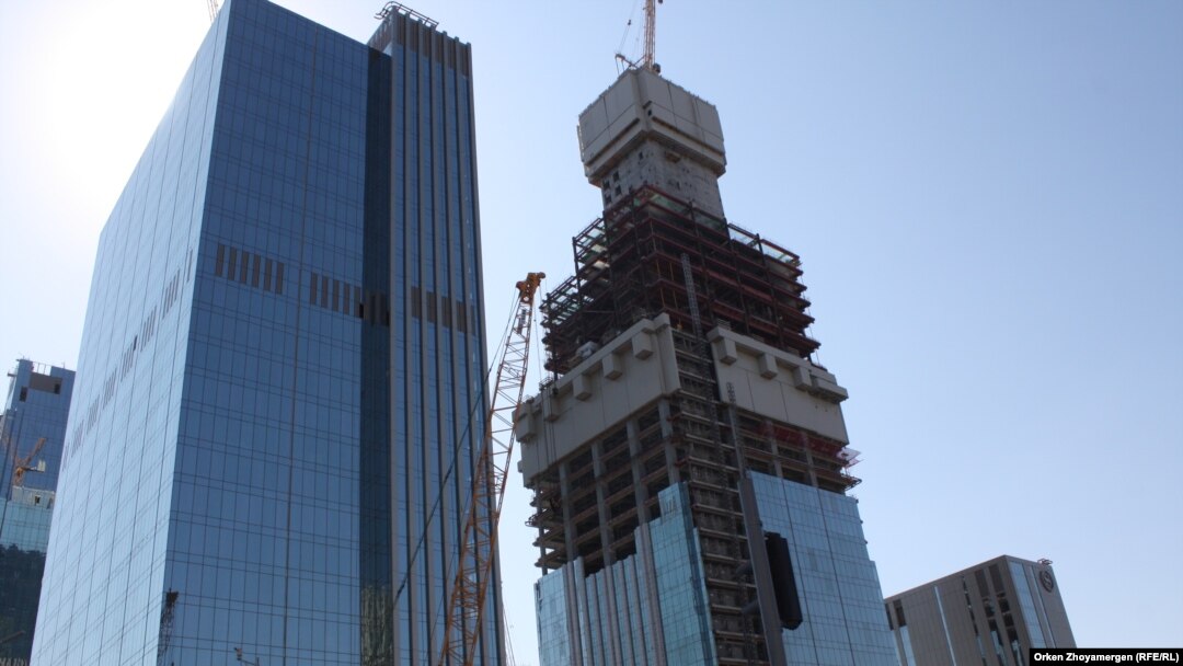 The Abu Dhabi Plaza construction site in Astana