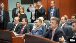 Lideri i VMRO-së Nikolla Gruevski në Kuvendin e Maqedonisë, foto nga arkivi 