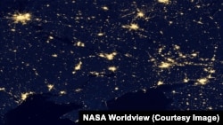 Nighttime views of southeastern Ukraine and western Russia seen on June 14, 2012 and April 27, 2026.<br><br>Today swathes of Ukraine's once bustling Donbas region are plunged into darkness after sunset due to a combination of wartime <a href="https://www.reuters.com/world/europe/how-ukraine-is-keeping-lights-under-russian-fire-2024-05-08" target="_self" class="wsw__a"><strong>power outages</strong></a> and depopulation. The Donbas region has seen <a href="https://ukraine.un.org/sites/default/files/2026-03/2026-03-20%20OHCHR%20-%20Thematic%20report%20-%20Forced%20displacement.pdf" target="_self" class="wsw__a"><strong>millions</strong></a> of its residents flee conflict there since 2014.