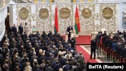 Неабвешчаная інаўгурацыя Аляксандра Лукашэнкі, Менск, 23 верасьня 2020 году.