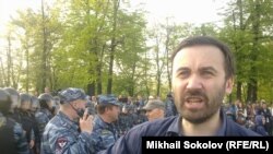 Илья Пономарев на Болотной площади Москвы, 6 мая 2012 года