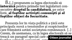 Articolul 8 al Proclamației de la Timișoara