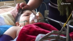 Раненные дети после обстрелов в Карабахе
